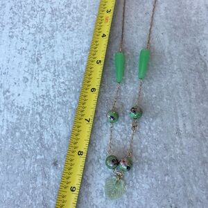 14K Gold Filled Necklace Enamel Beads Cloisonné